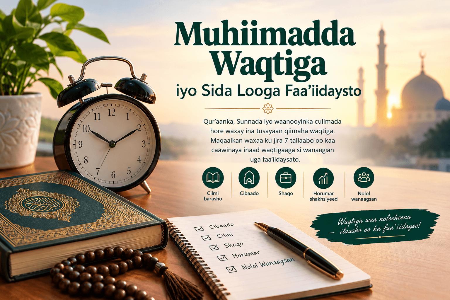 Muhiimadda Waqtiga_ Nolol Wanaagsan